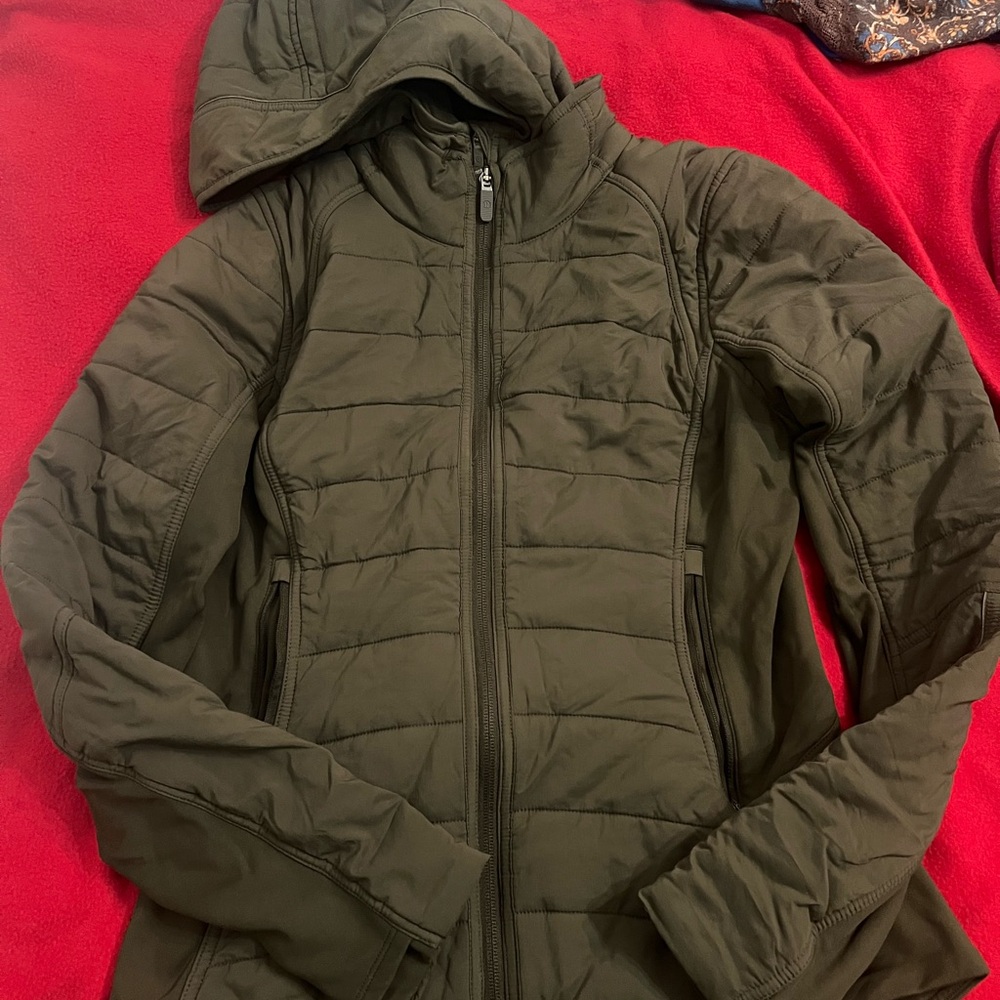 Lululemon Athletica Forest Green Quilted Puffer Jacket